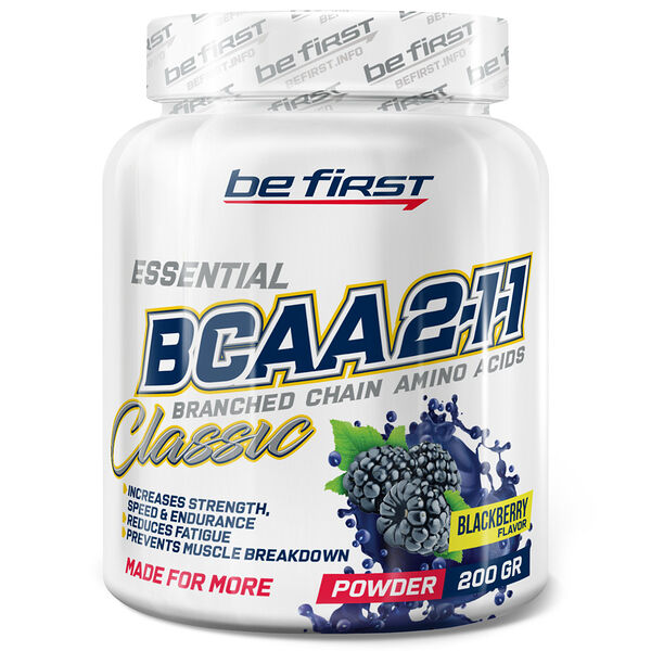 Be First BCAA 2:1:1 Classic Powder 200 г ежевика