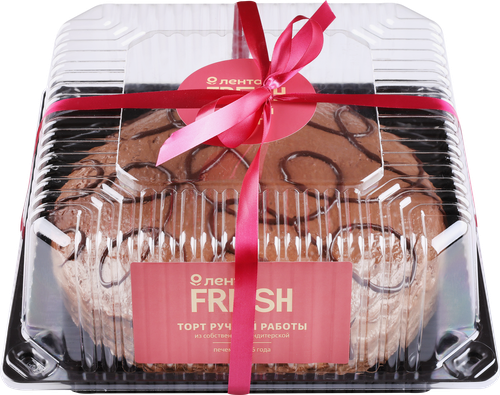 

Торт Лента Fresh Блинный с шоколадным кремом и черной смородиной, весовой