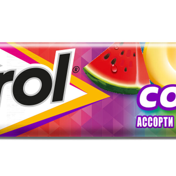 Жевательная резинка Dirol Colors xxl ассорти фруктовых вкусов