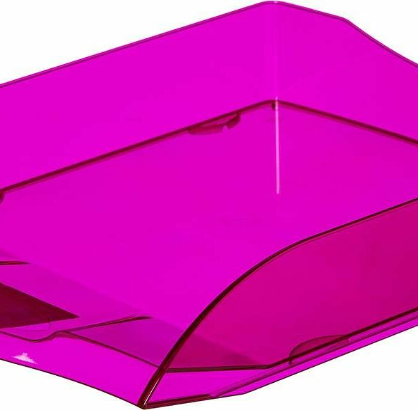 Лоток горизонтальный ATTACHE Яркий Офис 340х250х60 тонированный розовый