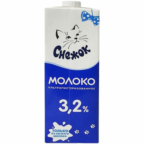 Молоко Снежок питьевое ультрапастеризованное 3.2%, 950г