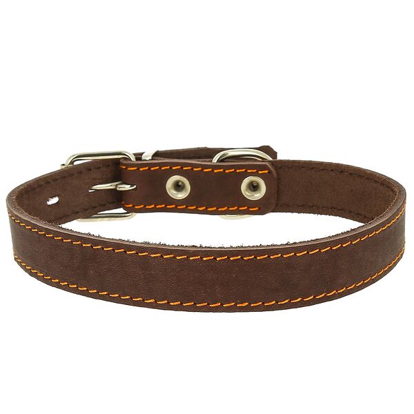 Каскад ошейник кожаный 50-59 см.