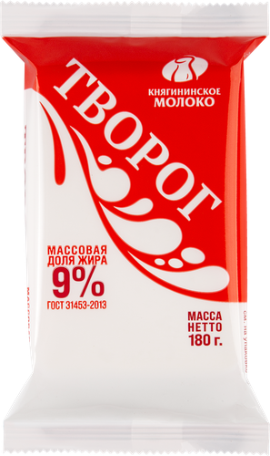 

Творог Княгининское молоко 9% БЗМЖ 180 г
