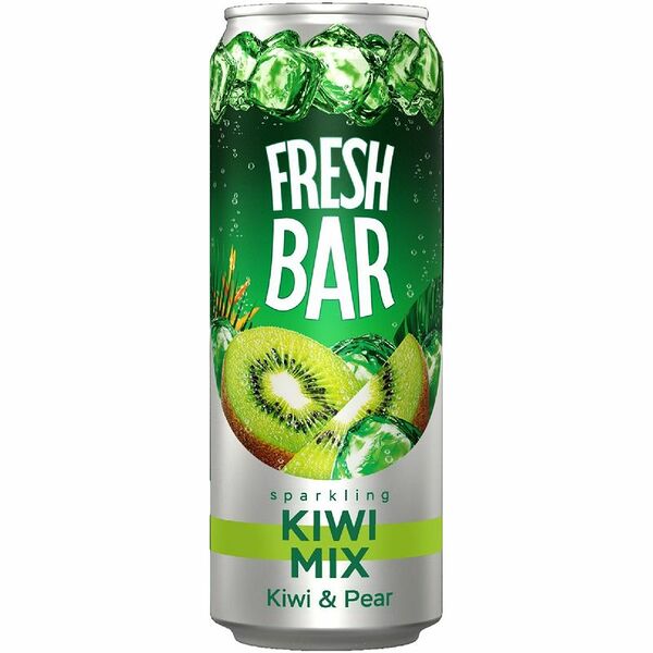 Напиток безалкогольный Fresh Bar киви микс сильногазированный ж/б, 450мл