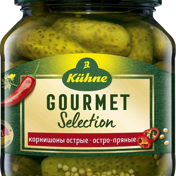 Корнишоны маринованные Kühne острые