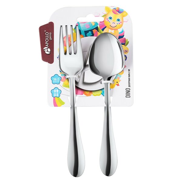 Пара десертная Apollo Genio Dino, 2 предмета, нержавеющая сталь