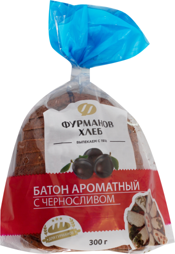 

Батон Фурмановхлеб Ароматный с Черносливом нарезка 300 г