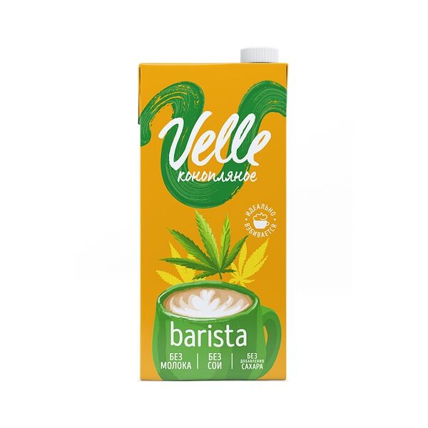 Напиток рисовый Velle Barista Конопляный (без сахара) 1л