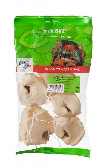 TiTBiT Нос бараний конвертик с рубцом бараньим мягкая упаковка