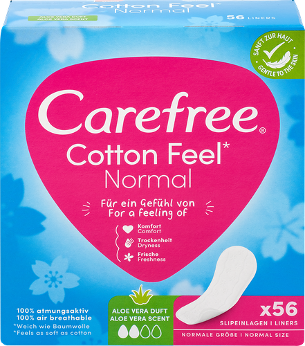 Прокладки ежедневные CAREFREE Cotton Feel Aloe