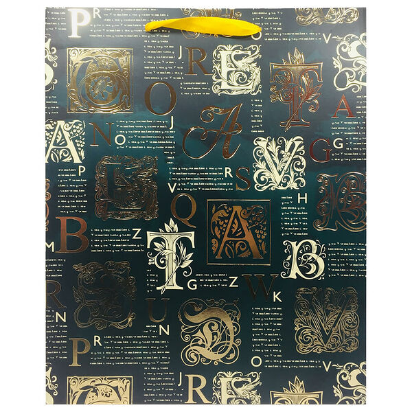 Пакет подарочный фольга 26*32 см микрос