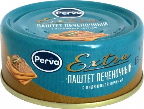 Паштет печёночный Perva Extra с индюшиной печенью
