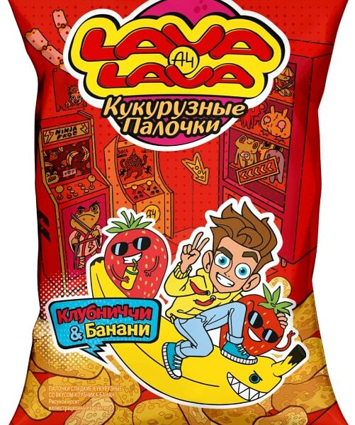 Палочки кукурузные Lava Lava Клубника-Банан 50г