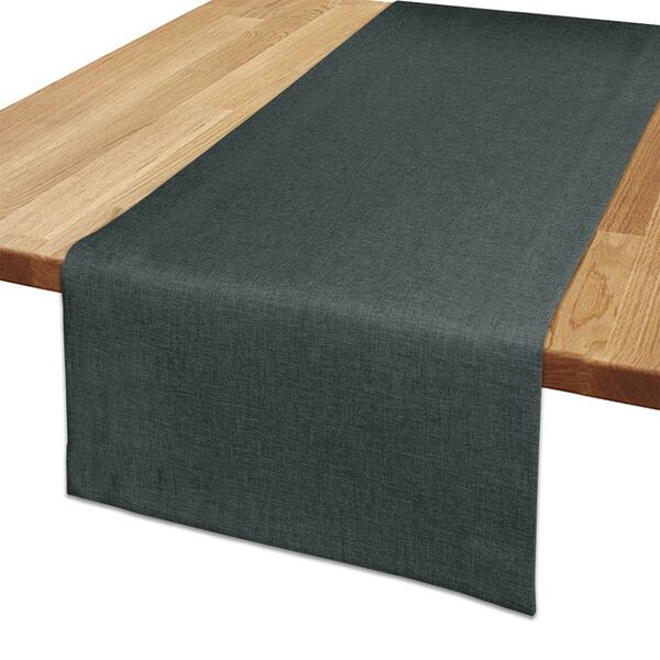 Скатерть-дорожка, размер: 150х40см, цвет тёмно-серый, плотность 200 г/м2, 100% п/э, тефлон