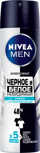 Антиперспирант NIVEA Men Fresh Невидимый для черного и белого