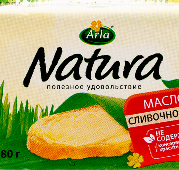 Масло сливочное Natura традиционное 82%