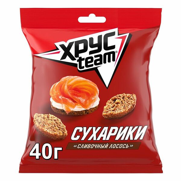 Сухарики Хрусteam Сливочный Лосось, 40г