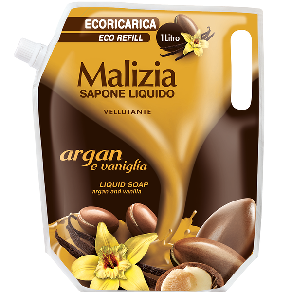 Жидкое мыло Malizia Арган и Ваниль интенсивное питание и очищение кожи рук