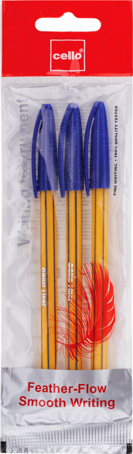 

Набор шариковых ручек CELLO Liner 0,7мм синий Арт. 5433P, 3шт