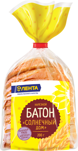 

Батон ЛЕНТА Солнечный дом, в нарезке, половинка