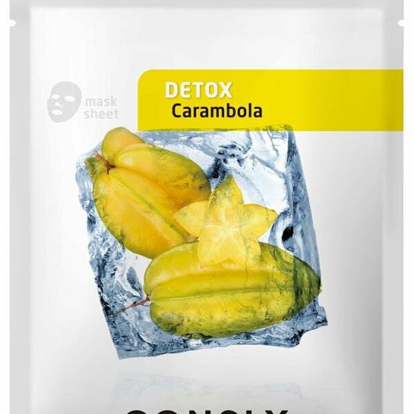 Маска для лица с экстрактом карамболы выводящая токсины тканевая ТМ Consly (Консли)