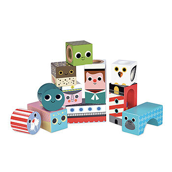 Кубики Vilac Море деревянные разноцветные со звуками