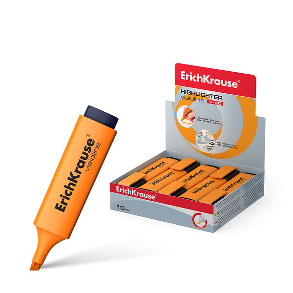 Текстмаркер ErichKrause Visioline V-21, оранжевый 56913