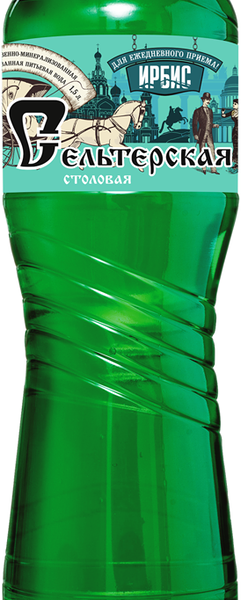 Вода Ирбис Сельтерская минеральная газированная 1.5 л