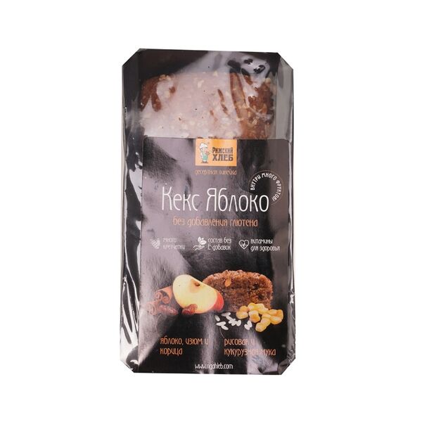 Кекс Яблоко без глютена из рисовой и кукурузной муки Рижский хлеб 350г, Россия