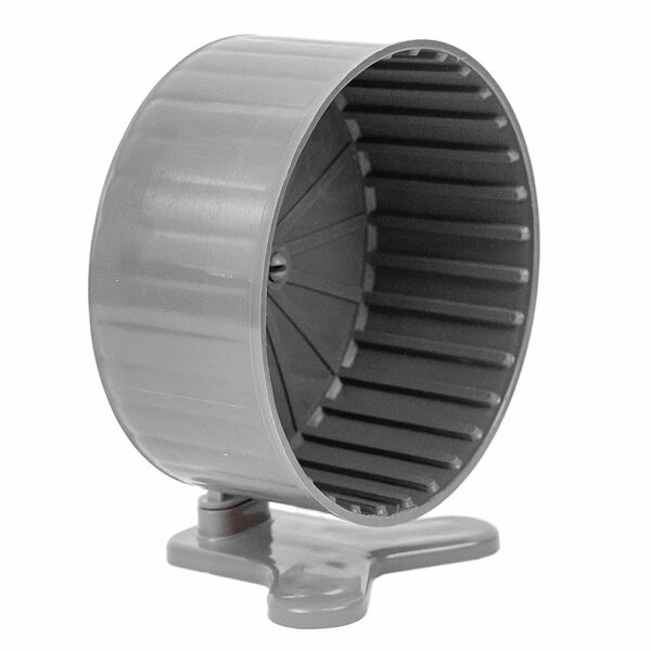 HOMEPET Колесо для грызунов с подставкой полузакрытое пластиковое серое d14см