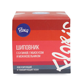 Чайный напиток Floris Шиповник с бузиной, гибискусом и можжевельником 80 г, Россия