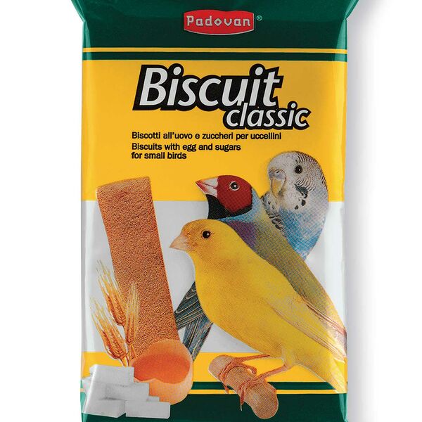 Лакомство для птиц PADOVAN Biscuit Classic бисквиты яичные