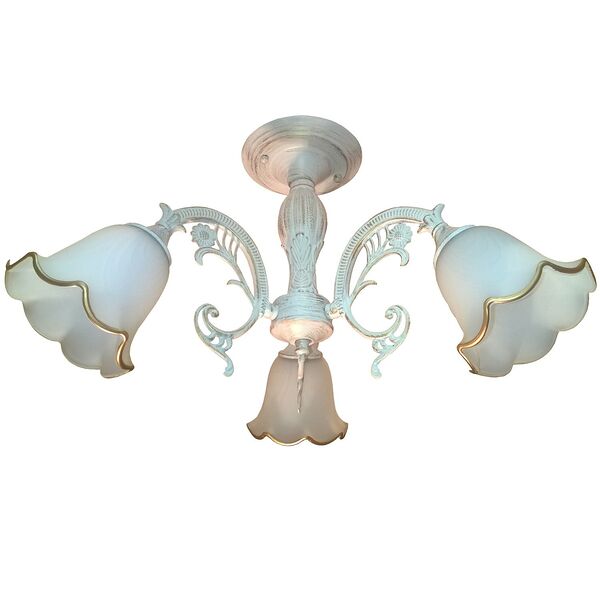 Люстра A10-2212/3 белая патина 3х60 Вт E27 220 В