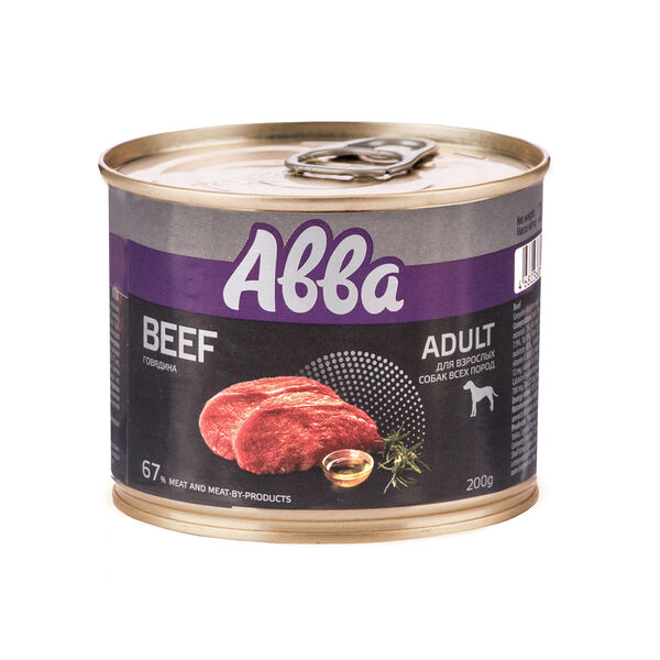 Консервы для взрослых собак всех пород с говядиной