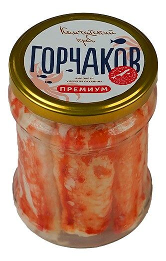 Мясо краба Горчаков натуральное премиум, 500 г