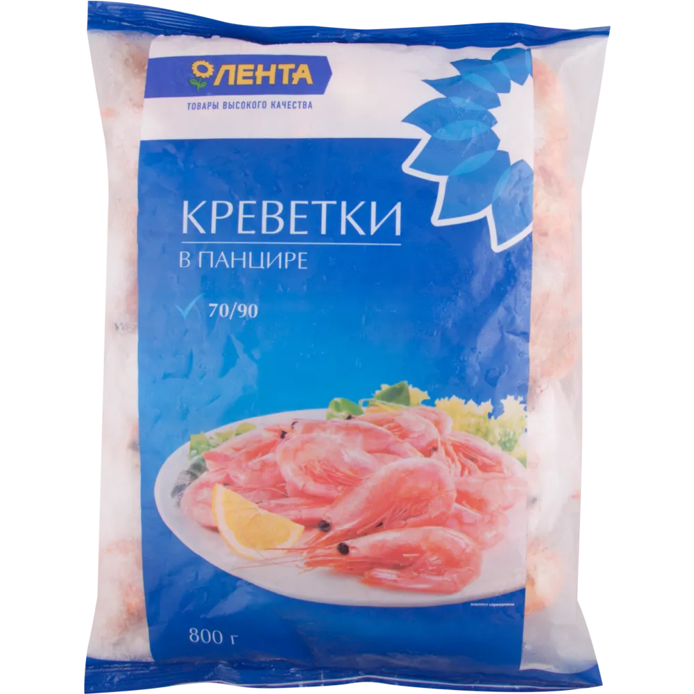 

Креветки замороженные Лента в панцире 70/90