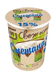 Сметана Магнит Свежесть 15 % в Магнит со скидкой –17%