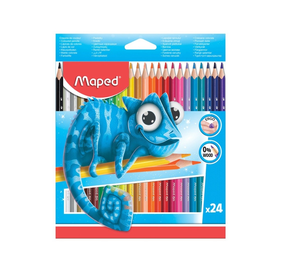 

Карандаши цветные Maped Pulse пластиковые 24 цвета