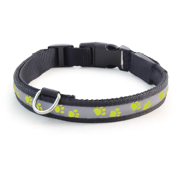 Ошейник нейлоновый Triol LD09S светодиодный 20*230-310 мм, салатовый