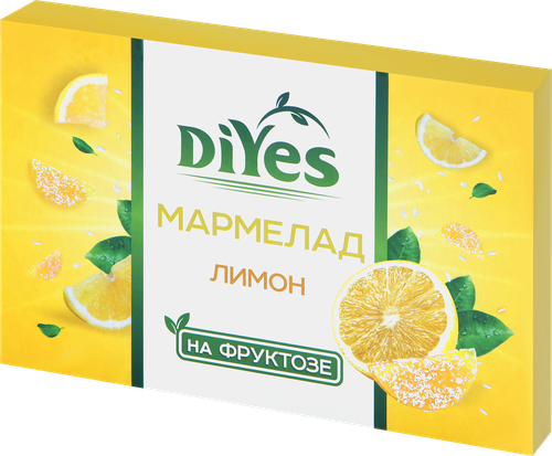 

Мармелад DIYES дольки лимонные, на фруктозе, 240г