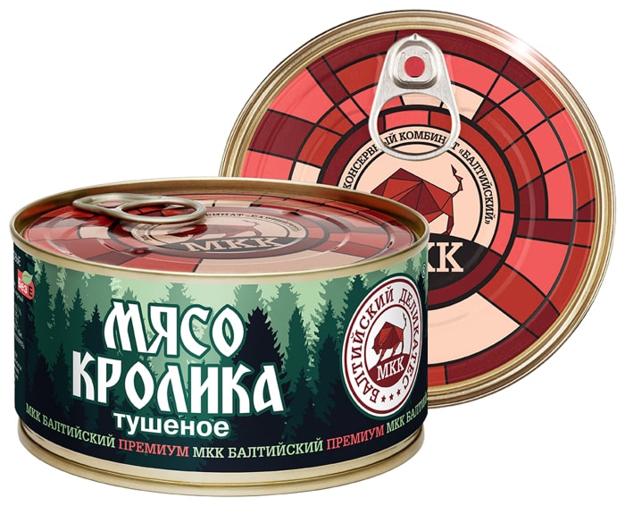 

Консервы мясные Балтийский деликатес Мясо кролика тушеное 325 г