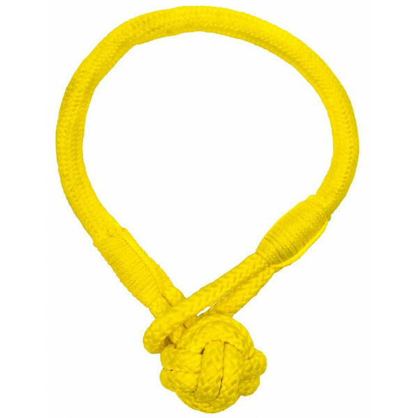 Playology Жевательный канат Tough tug knot с ароматом курицы, желтый до 27,2 кг