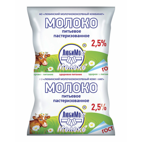 

Молоко Любимое молоко пастеризованное 2.5% 900 мл