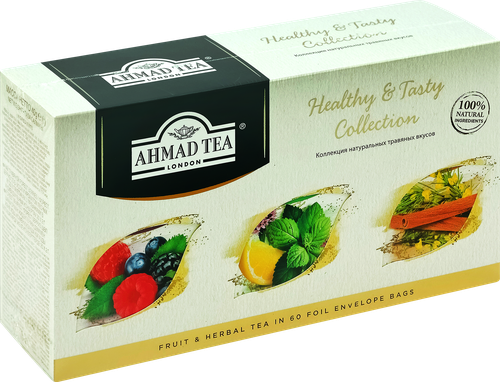 

Подарочный чайный набор Ahmad Tea Healthy&Tasty Collection №2 Ассорти травяного чая 3 вкуса 110 г