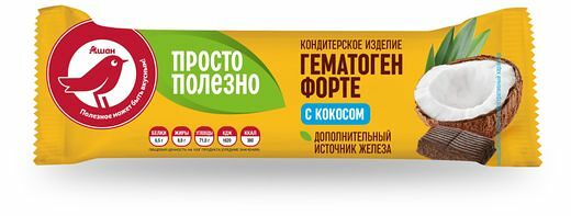 Гематоген АШАН Красная птица с кокосом
