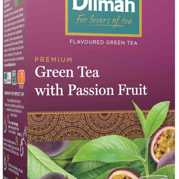 Чай зеленый Dilmah with Passion Fruit, 20×1.5 г