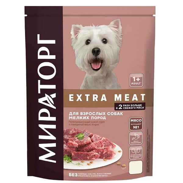 Корм для взрослых собак мелких пород Winner Extra Meat говядина