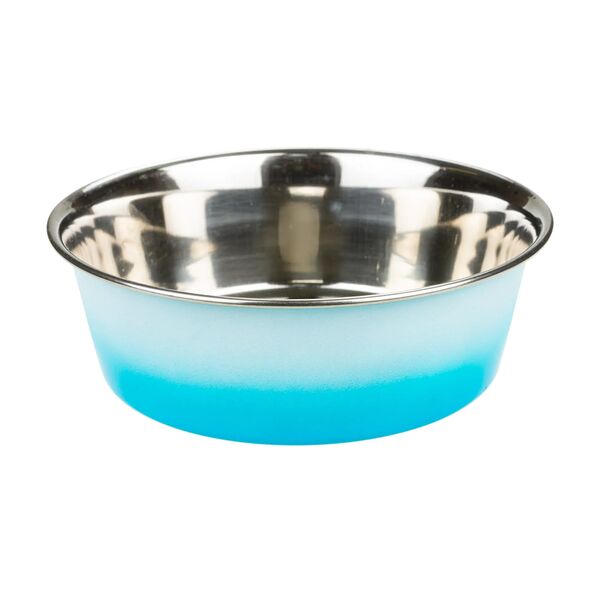 Миска металл с цветным тяжелым дном 16см