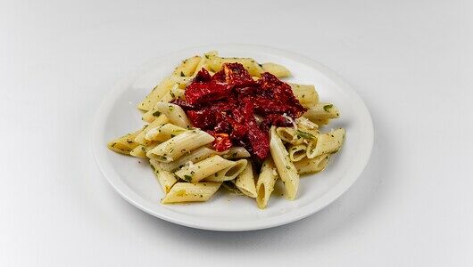 Паста с соусом песто и вялеными томатами Халяль_РП