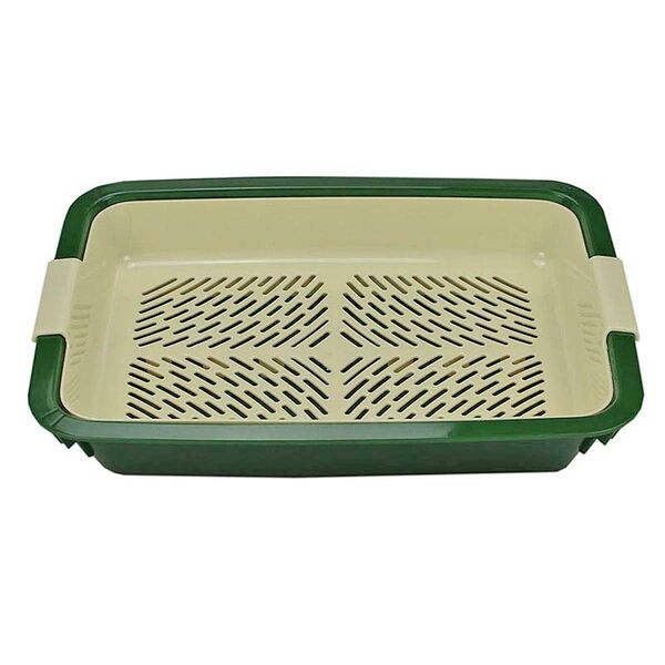 Туалет Dogman малый с сеткой 2 для кошек, цвет в ассортименте